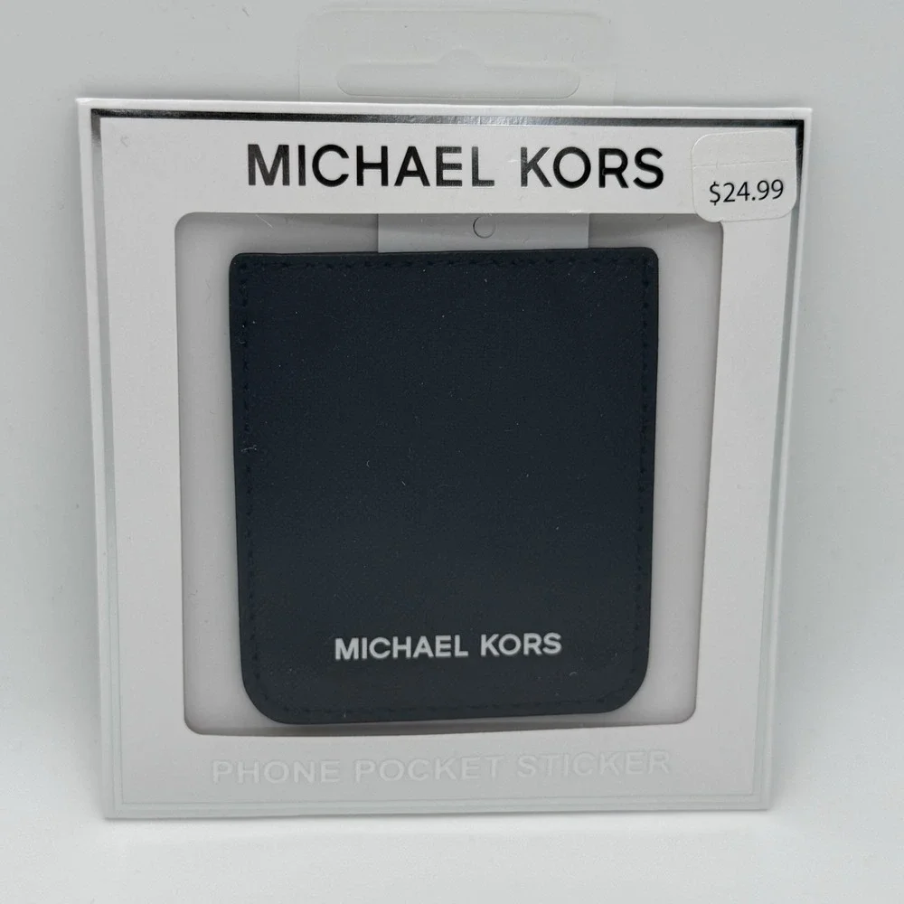 Michael Kors Phone Pocket Sticker with Adhesive Backing - Black
